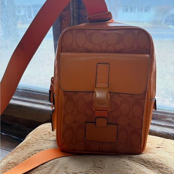 Coach Men's Orange Messenger Bag